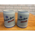 Pair Vintage Pschorr Brau Munchen Beer Mug Stein Made in West Germany 0.5 Liter