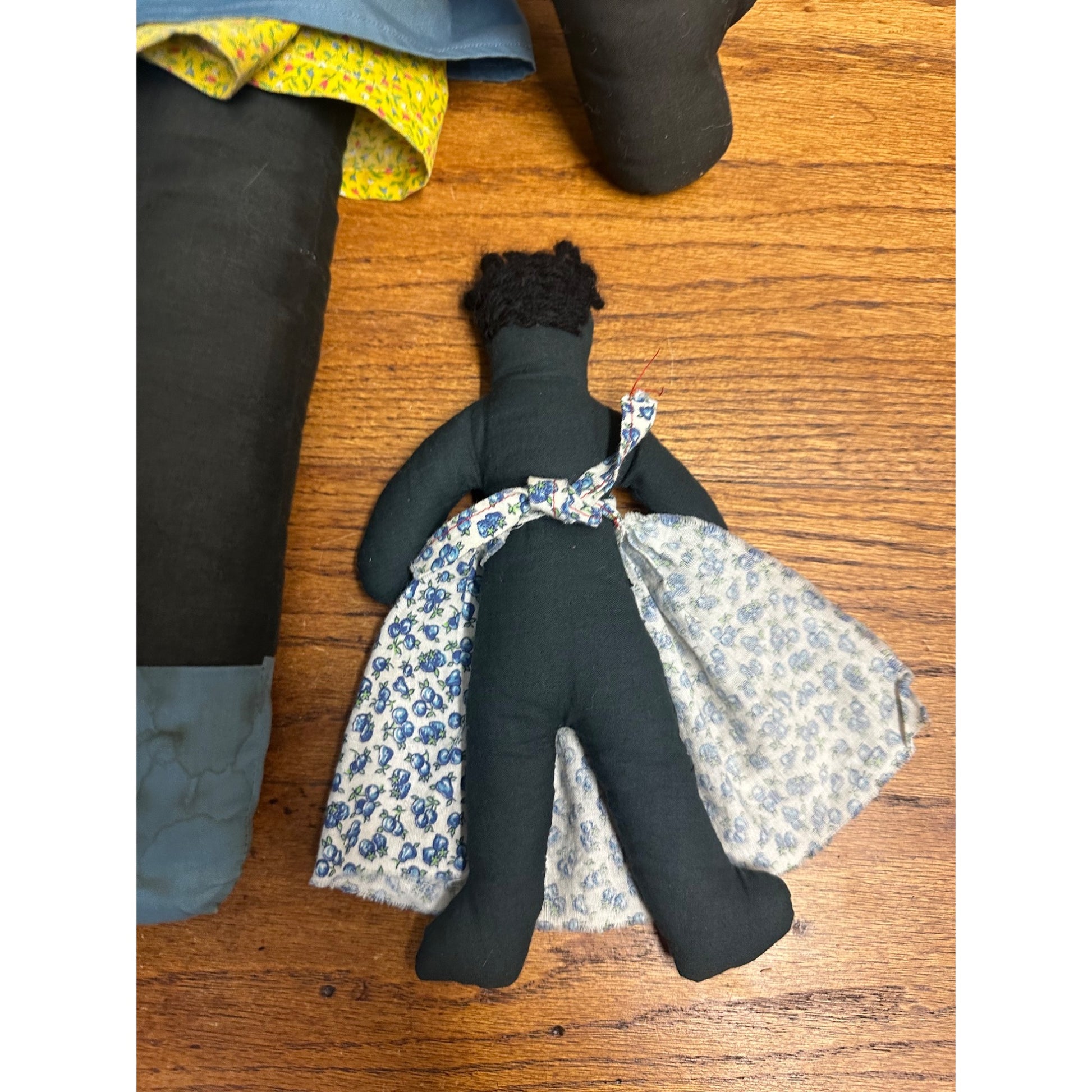 Primitive Style Folk Art Rag Doll Cloth Handmade Vintage Lot (3)