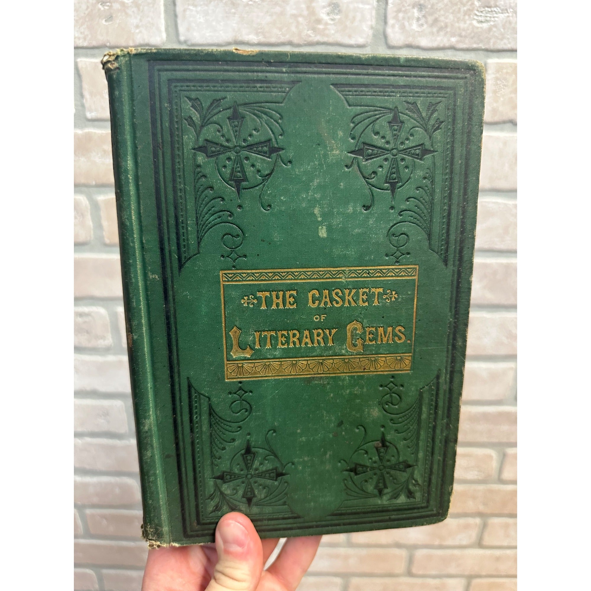 1880 The Casket of Literary Gems by A. Craig Hardcover Book Antique Vintage