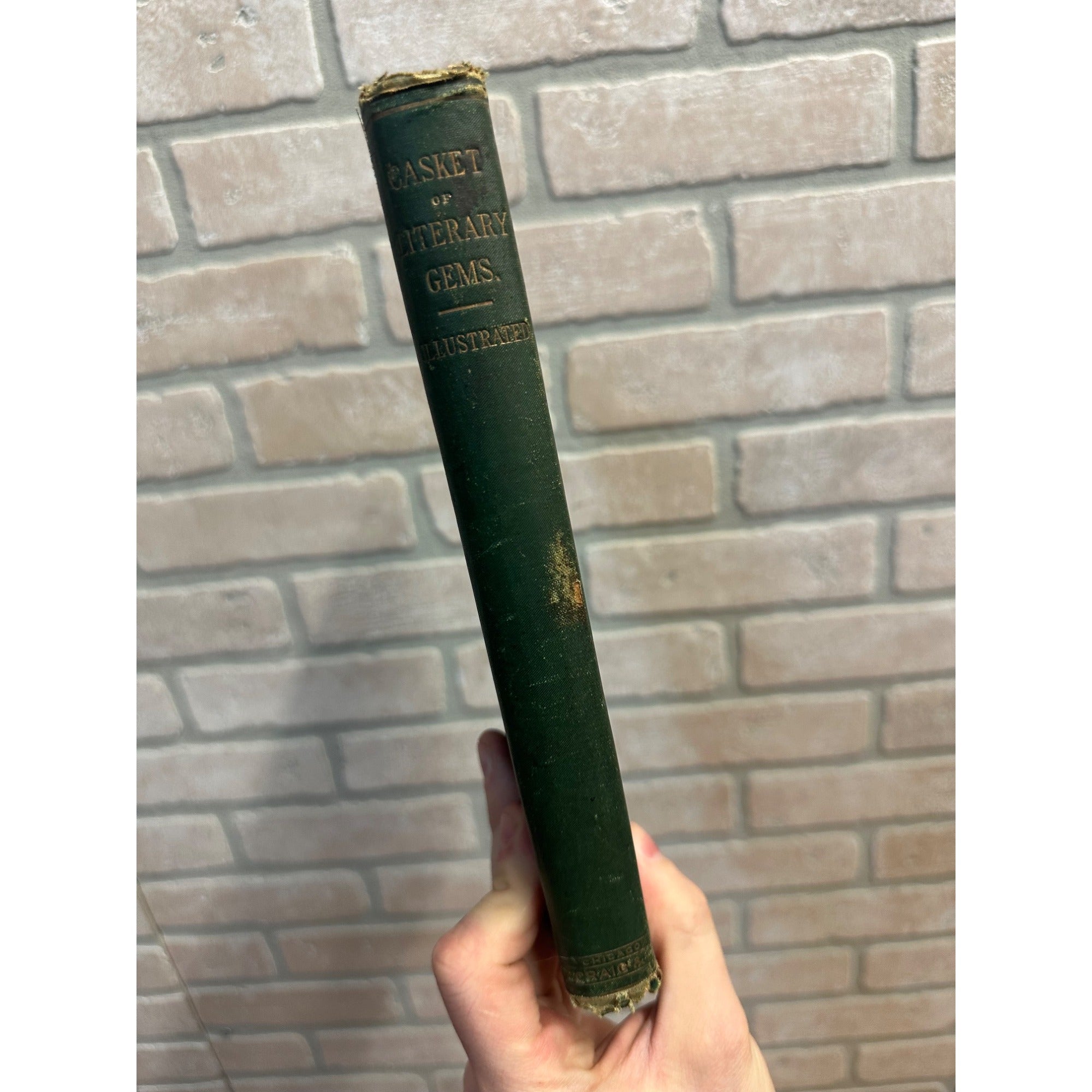 1880 The Casket of Literary Gems by A. Craig Hardcover Book Antique Vintage