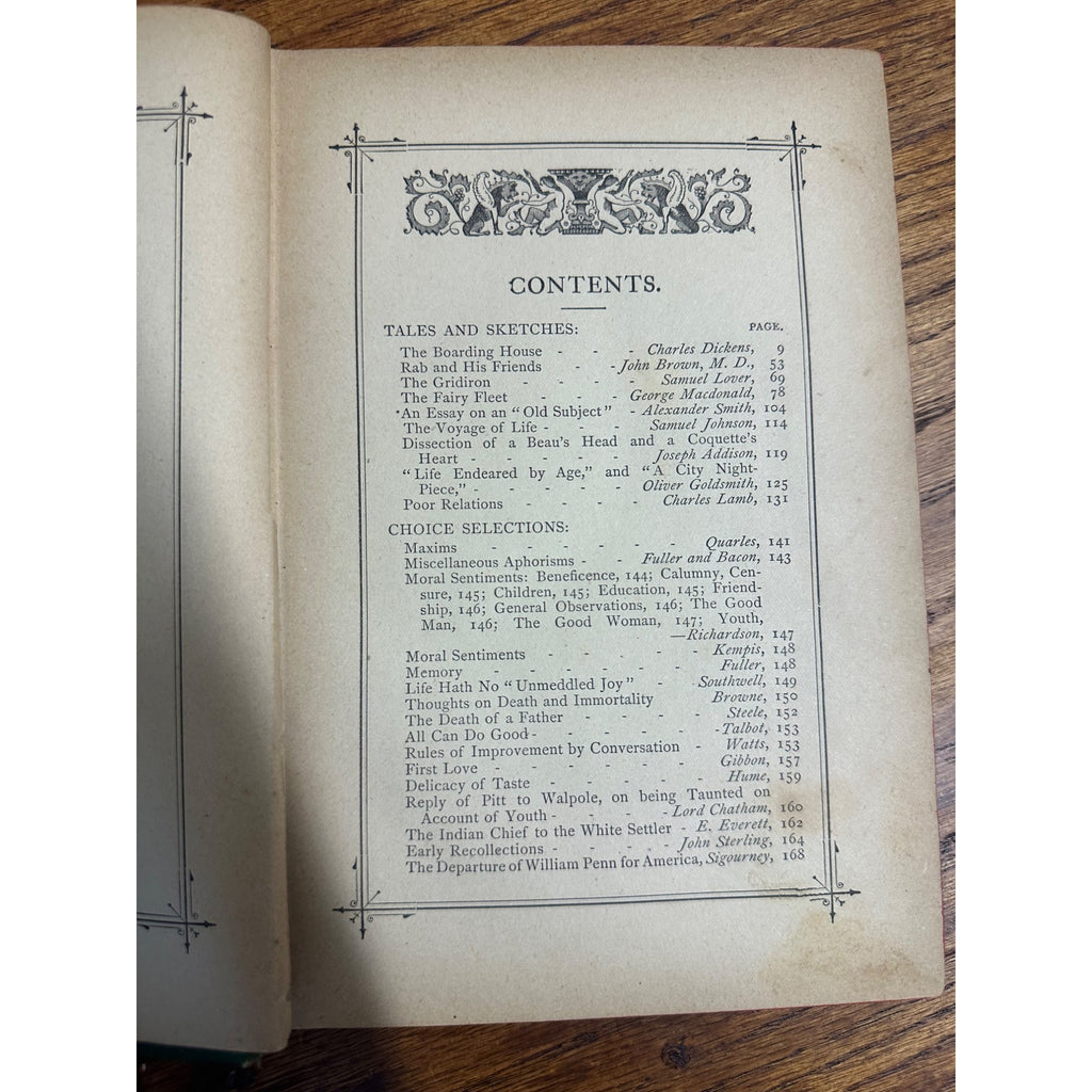 1880 The Casket of Literary Gems by A. Craig Hardcover Book Antique Vintage