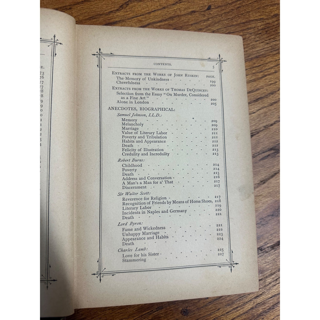 1880 The Casket of Literary Gems by A. Craig Hardcover Book Antique Vintage