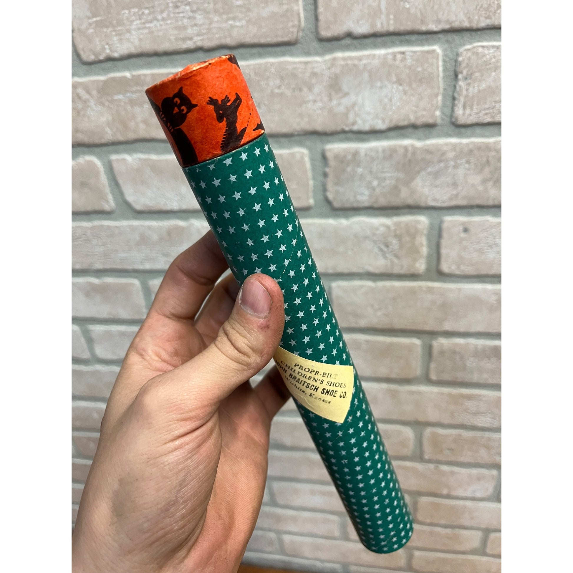 Vintage 1930s Halloween Screaming Whistle Noisemaker Advertising Shoe Wichita KS