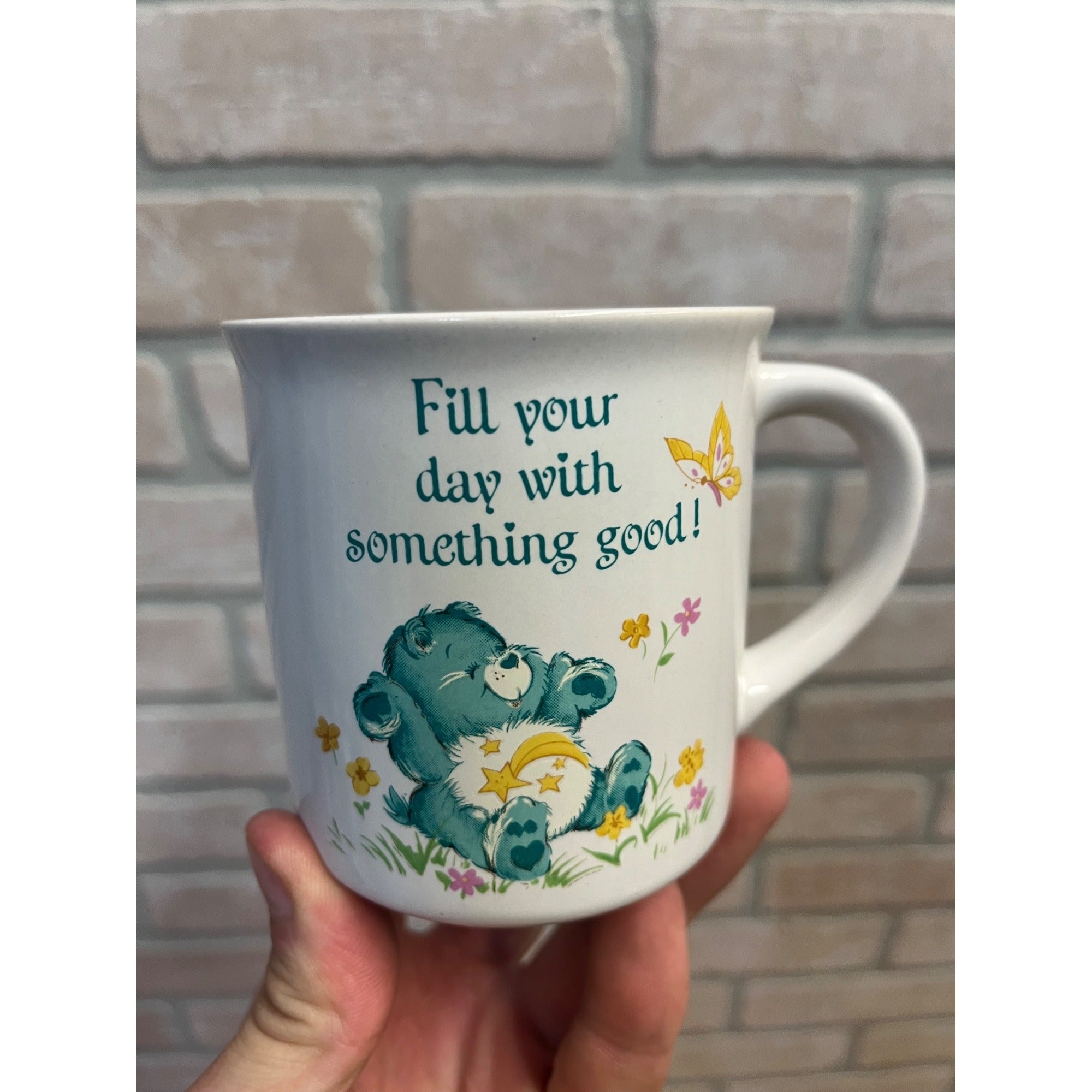 Vintage 1983 Care Bears Mug Fill Your Day with Something Good American Greetings