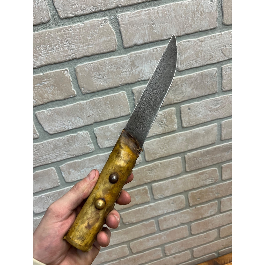 Vintage Buck Knife Western Hunting Rawhide Wrapped 12.5" Long