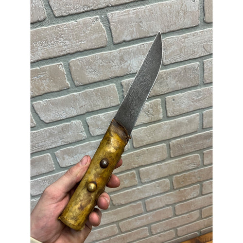 Vintage Buck Knife Western Hunting Rawhide Wrapped 12.5" Long