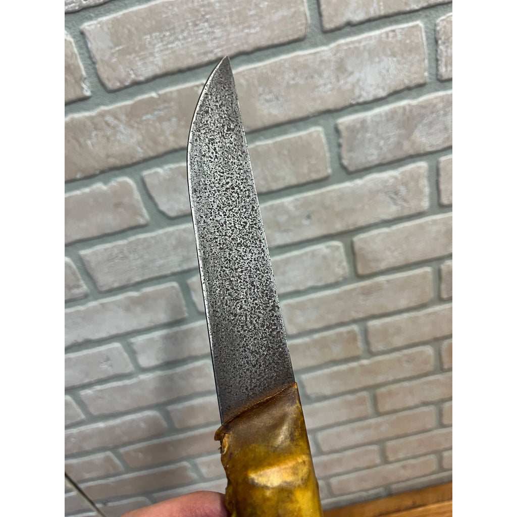 Vintage Buck Knife Western Hunting Rawhide Wrapped 12.5" Long