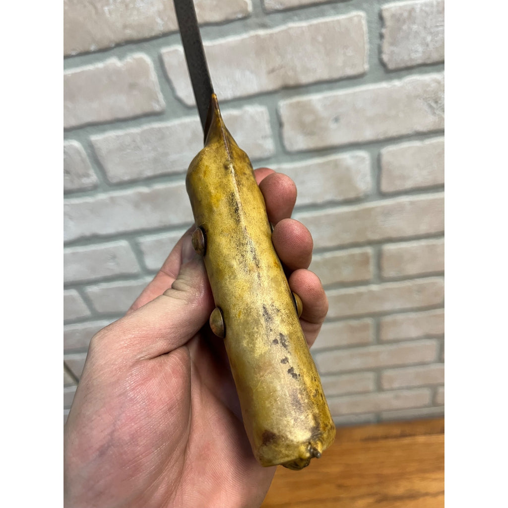 Vintage Buck Knife Western Hunting Rawhide Wrapped 12.5" Long