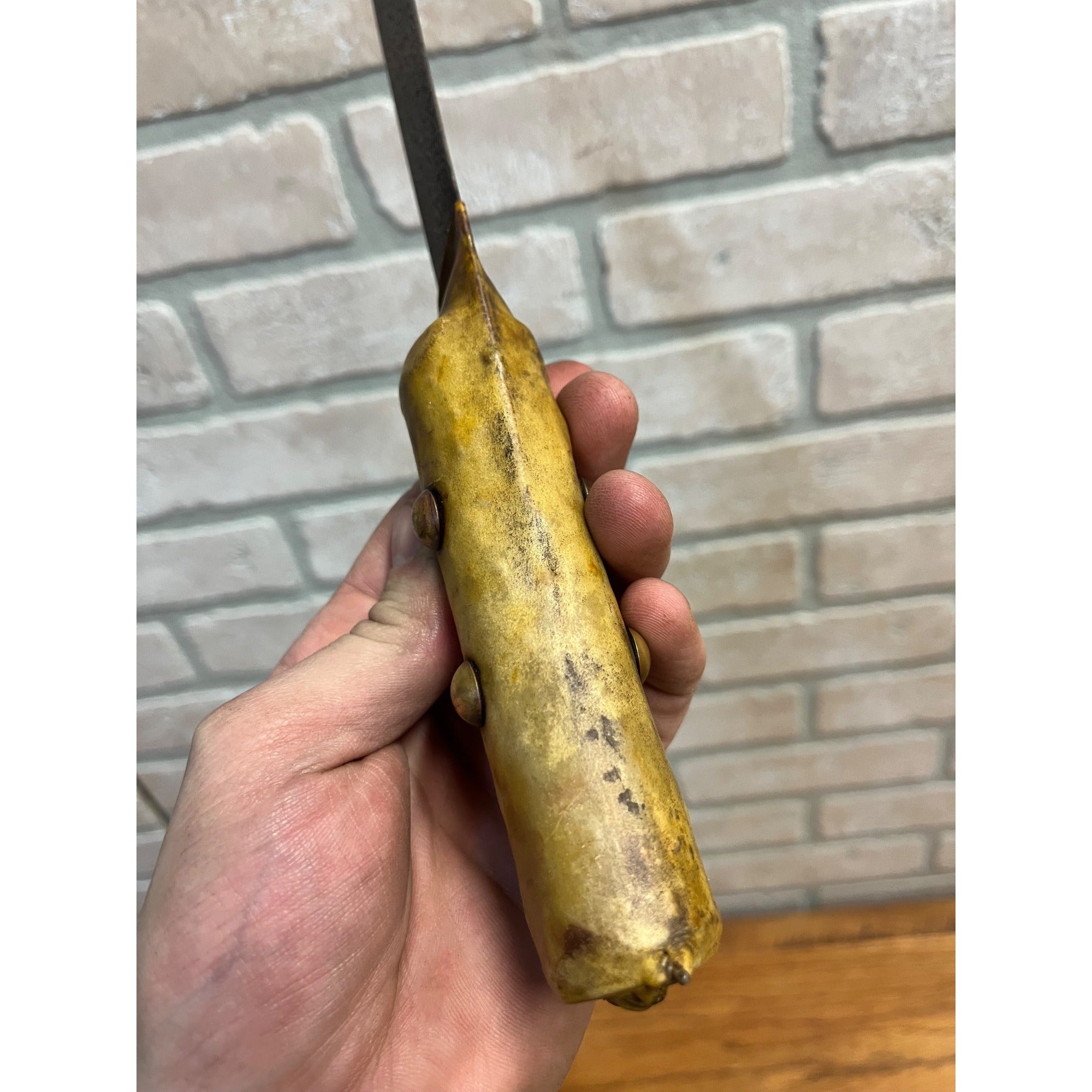 Vintage Buck Knife Western Hunting Rawhide Wrapped 12.5" Long