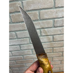 Vintage Buck Knife Western Hunting Rawhide Wrapped 12.5" Long