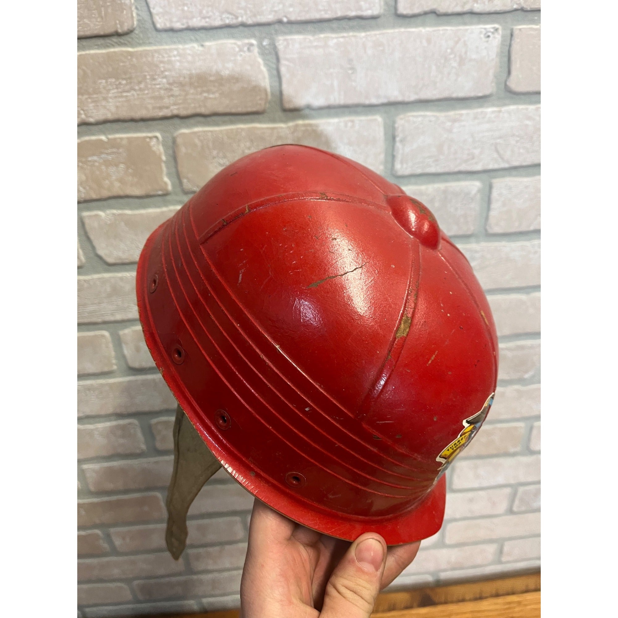 Vintage Chevy Soap Box Derby Racing Helmet Chevrolet GM Car Accessory Red Hat