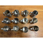 Vintage 1960s Old Hall Stainless Half Pint Tankards Mugs MCM Robert Welch Set 12