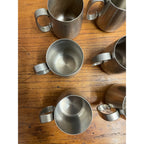 Vintage 1960s Old Hall Stainless Half Pint Tankards Mugs MCM Robert Welch Set 12