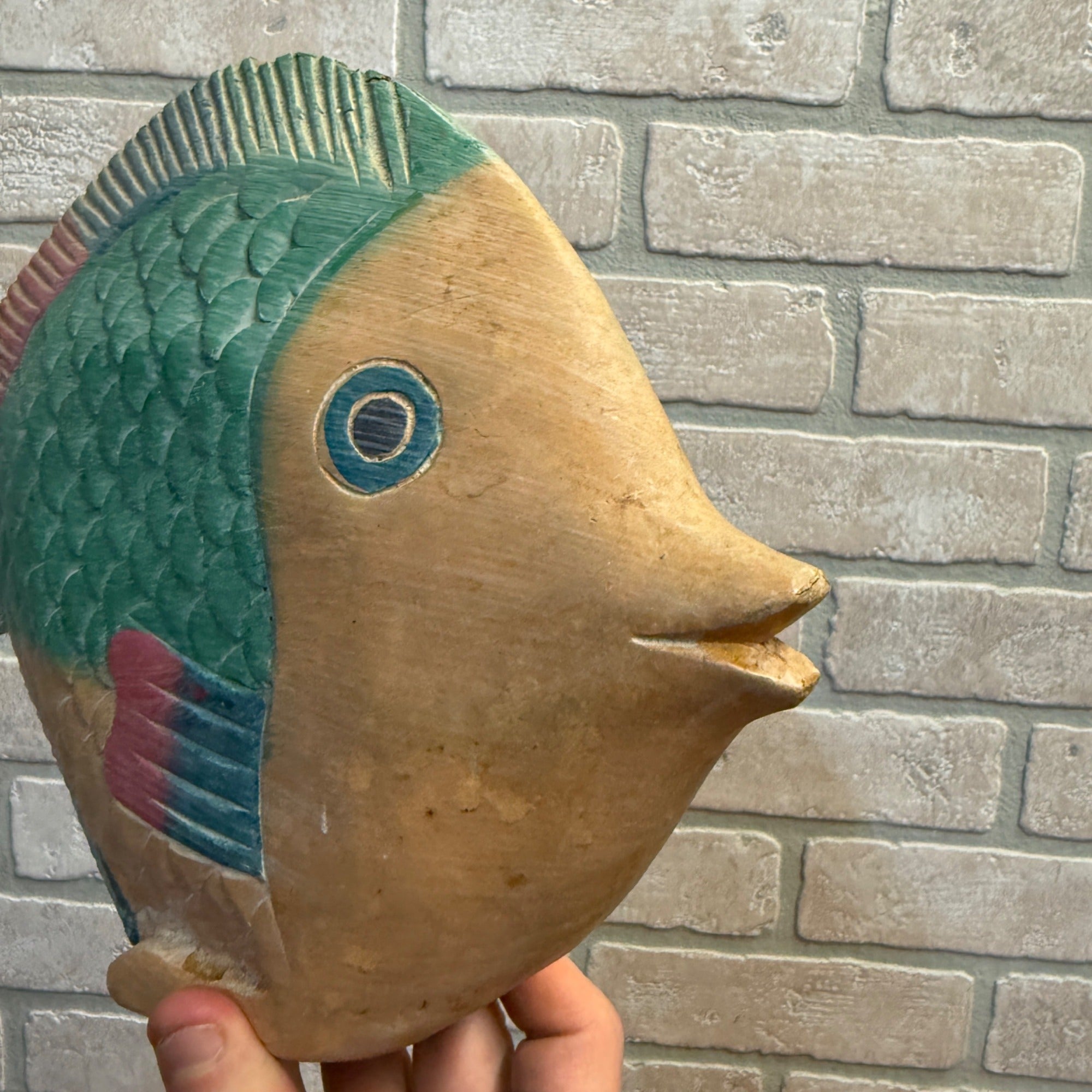 Vintage Wooden Multicolor Bright Fish Lake Cabin Decor
