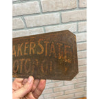 Rare Quaker State Motor Oil Can Store Display Lube Rack Advertising Sign