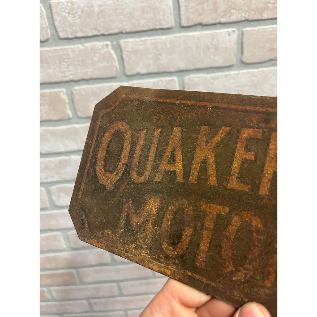 Rare Quaker State Motor Oil Can Store Display Lube Rack Advertising Sign