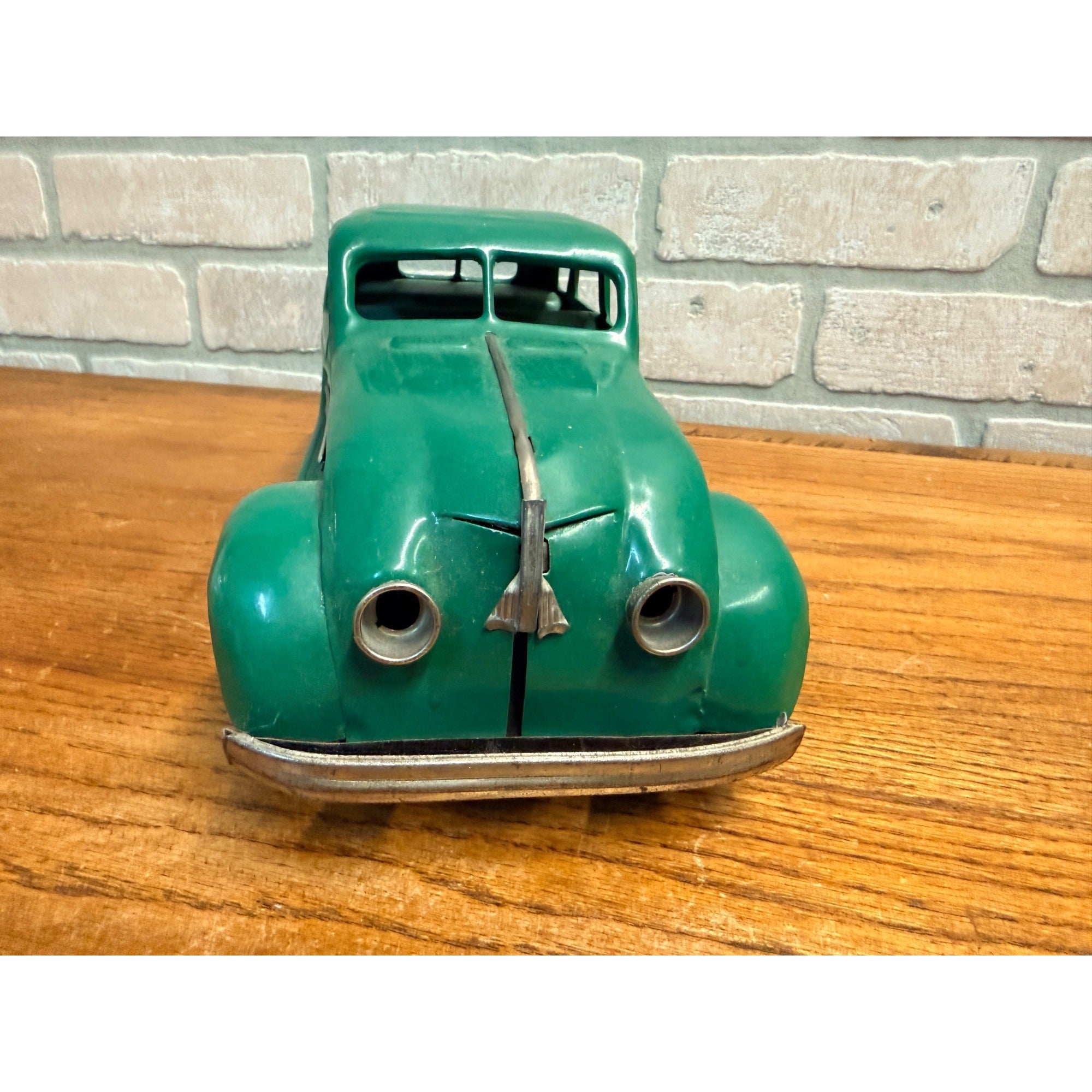 Vintage 1930s Kingsbury Chrysler Airflow Sedan Pressed Steel Toy - Repainted