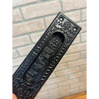Vintage Mail Delivery Slot Door Mailbox Eastlake Victorian Cast Iron Metal