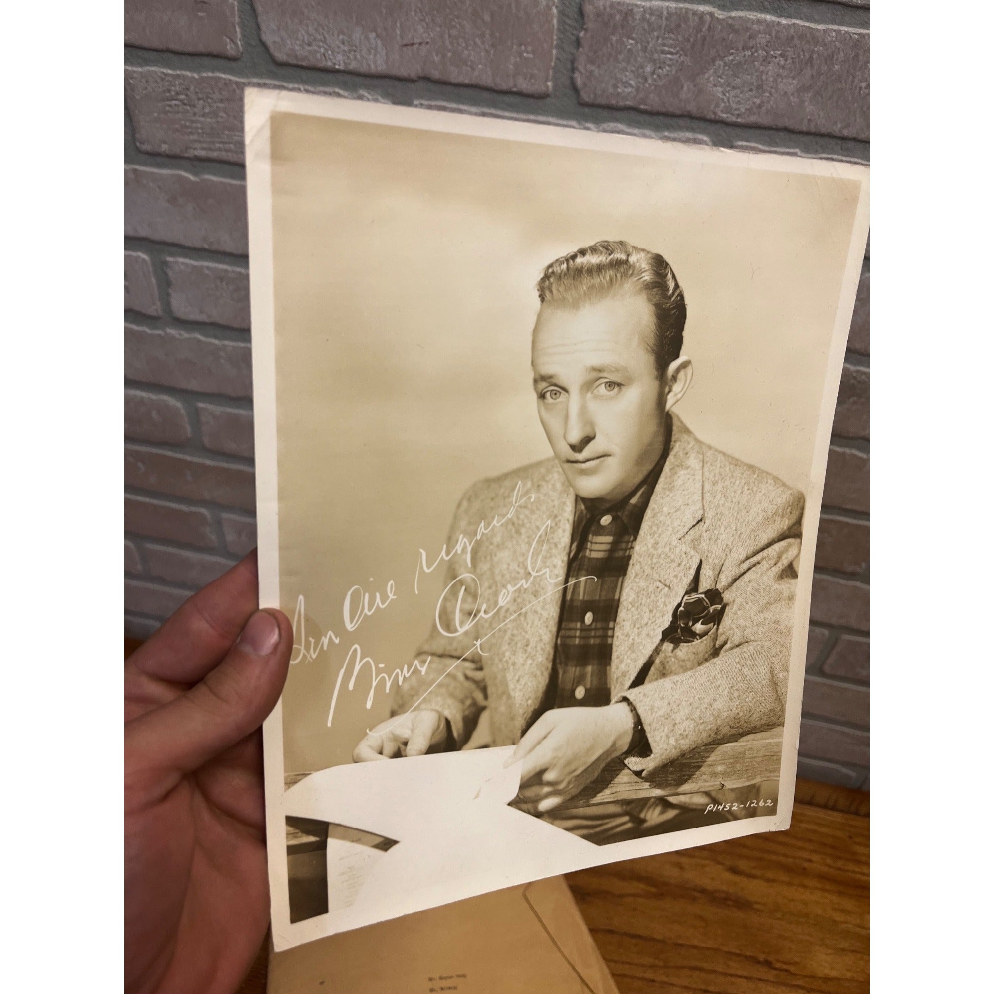 Vintage Bing Crosby Paramount Studios 8x10 Photo w/ Original Envelope Photograph