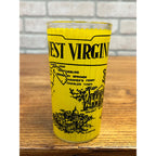 Vintage State Drinking Glass West Virginia Hazel Atlas Map and Attractions
