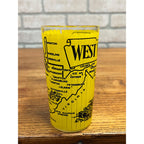 Vintage State Drinking Glass West Virginia Hazel Atlas Map and Attractions