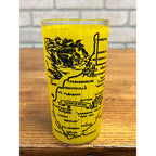 Vintage State Drinking Glass West Virginia Hazel Atlas Map and Attractions