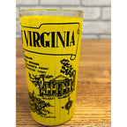 Vintage State Drinking Glass West Virginia Hazel Atlas Map and Attractions