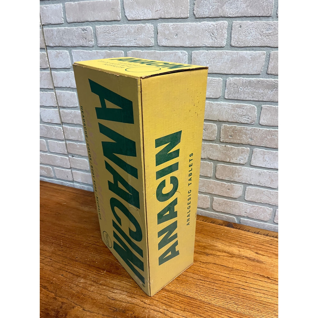 Vintage Anacin Pain Relif Medicine Drug Store HUGE Box Display Advertising Sign