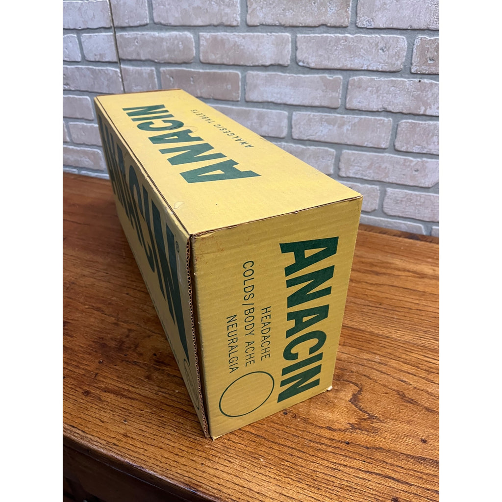 Vintage Anacin Pain Relif Medicine Drug Store HUGE Box Display Advertising Sign