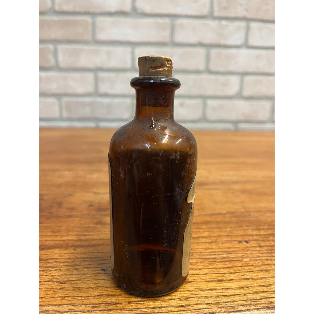 Vintage 1930s Hedberg Drug Store Menasha Wis WI Label Medicin Apothecary Bottle