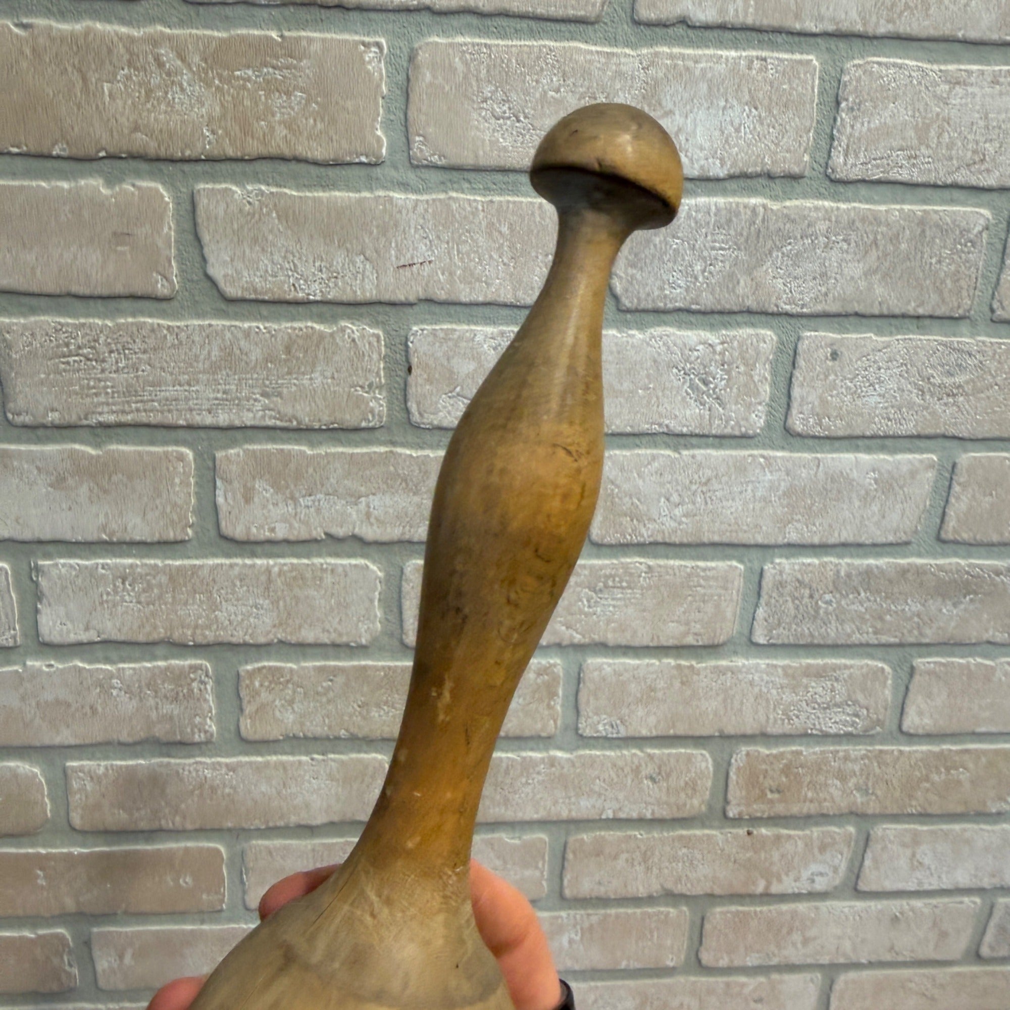 Antique Primitive 19th c. Farmhouse Fruit Kitchen Masher Wooden Tool