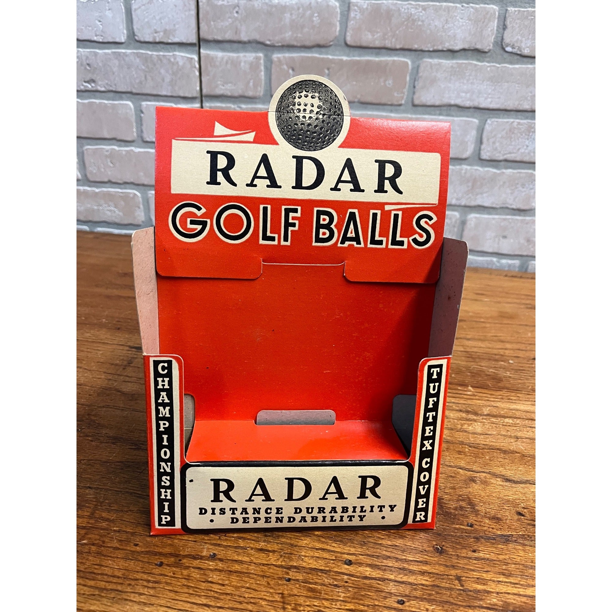 Vintage Radar Golf Balls Store Counter Top Display Advertising Sign