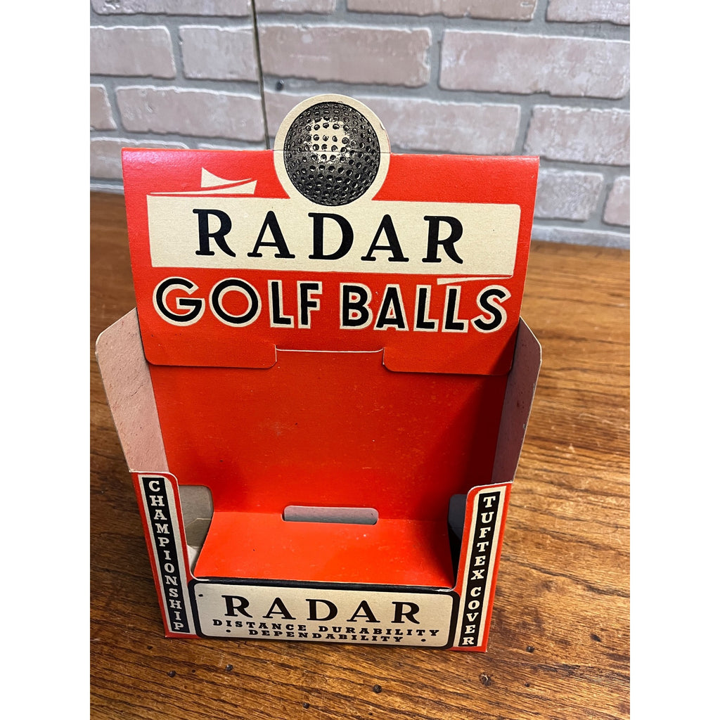 Vintage Radar Golf Balls Store Counter Top Display Advertising Sign