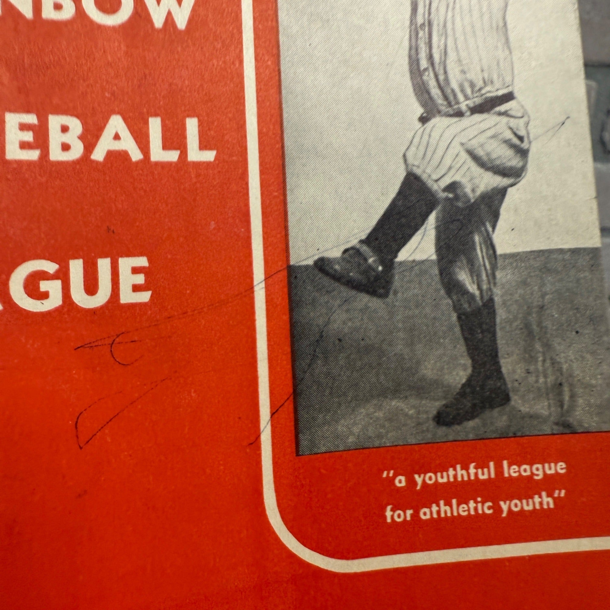 1944 West Bend WI Area Baseball League Booklet Rainbow Baseball League