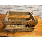 Vintage 1940s Milwaukee Beverage Co. Wooden Crate Soda Bottle Carrier Box Wis WI
