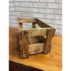 Vintage 1940s Milwaukee Beverage Co. Wooden Crate Soda Bottle Carrier Box Wis WI