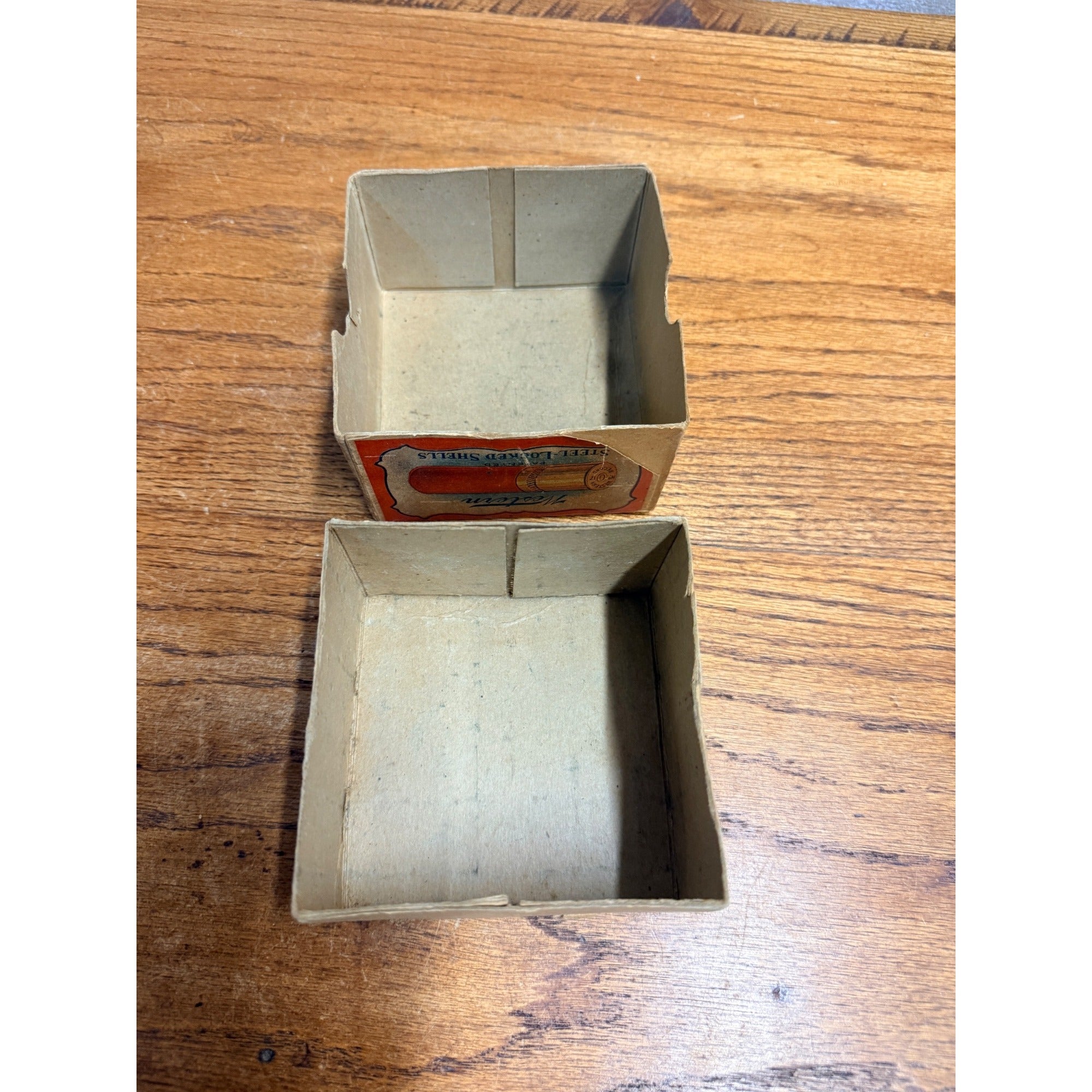 2 Pc Western Record 12 Ga Shotgun Shot Shell Ammo Box Pre-Winchester EMPTY
