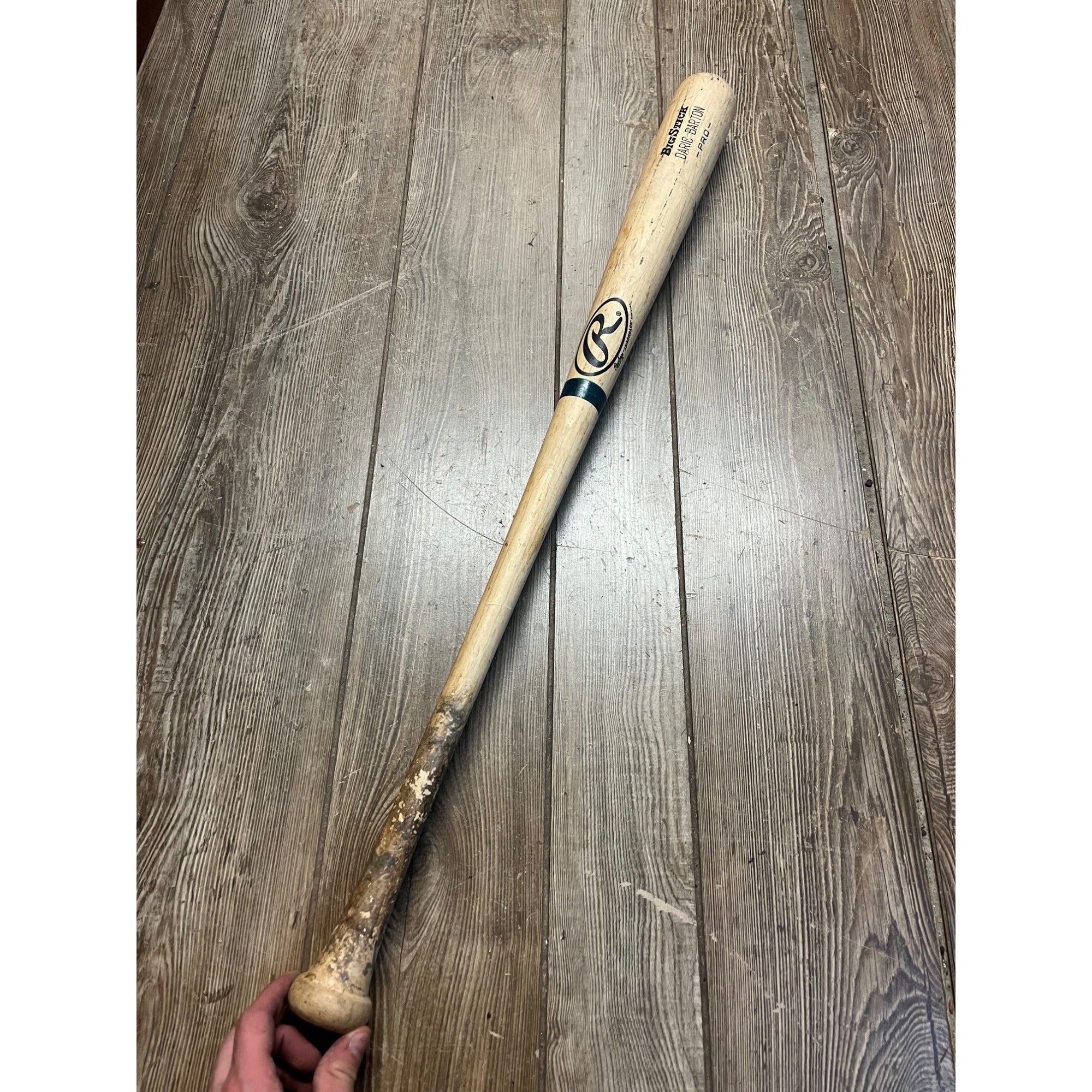 Daric Barton Original Game Used Baseball Bat MLB Pro Rawlings Oakland A's Athletics