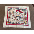 Vintage State of California Map Souvenir Kitchen Table Cloth 36" Tea Towel Retro