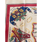 Vintage State of California Map Souvenir Kitchen Table Cloth 36" Tea Towel Retro