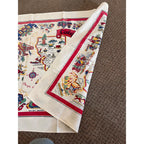 Vintage State of California Map Souvenir Kitchen Table Cloth 36" Tea Towel Retro