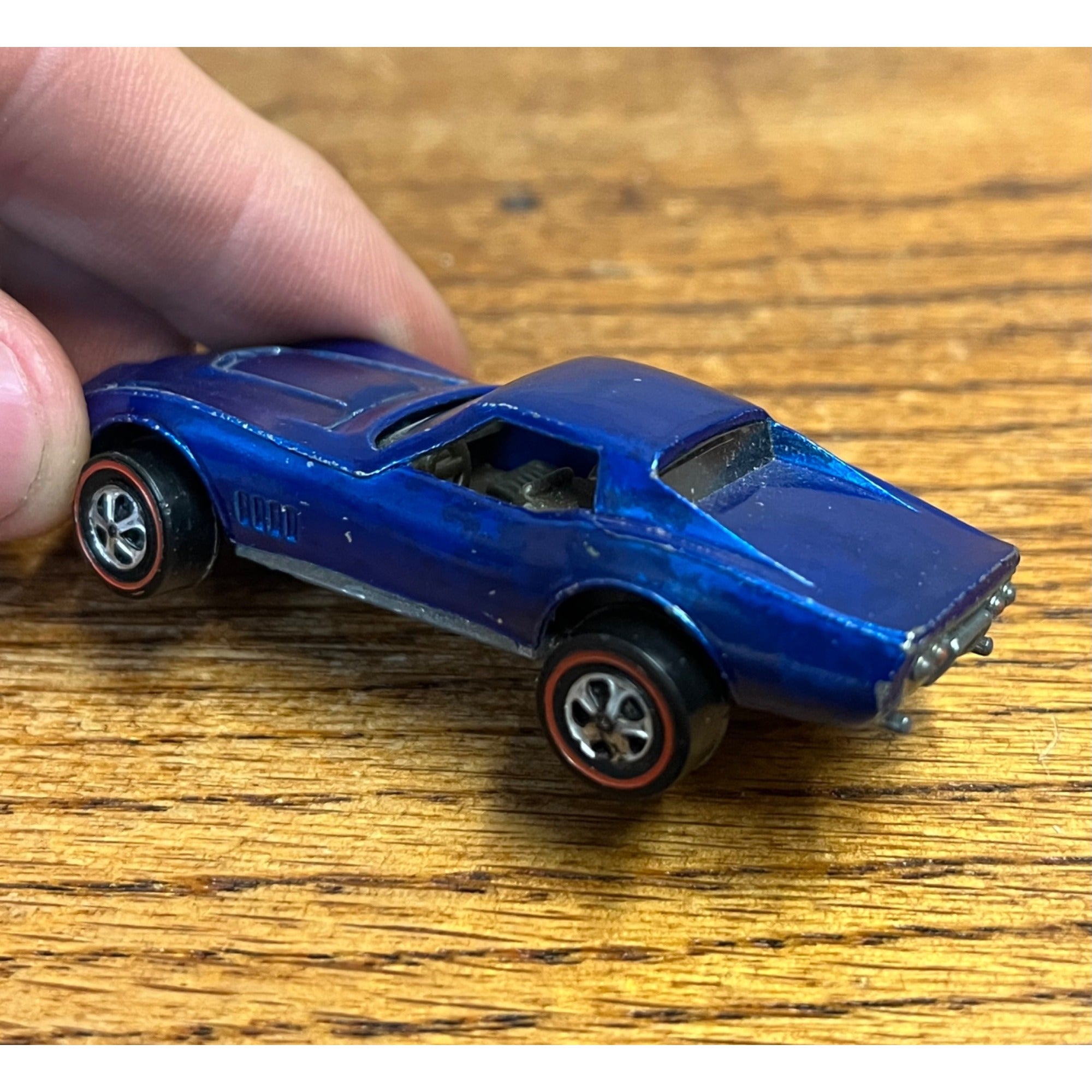 Vintage Hot Wheels Redlines 1968 Custom Corvette Blue US