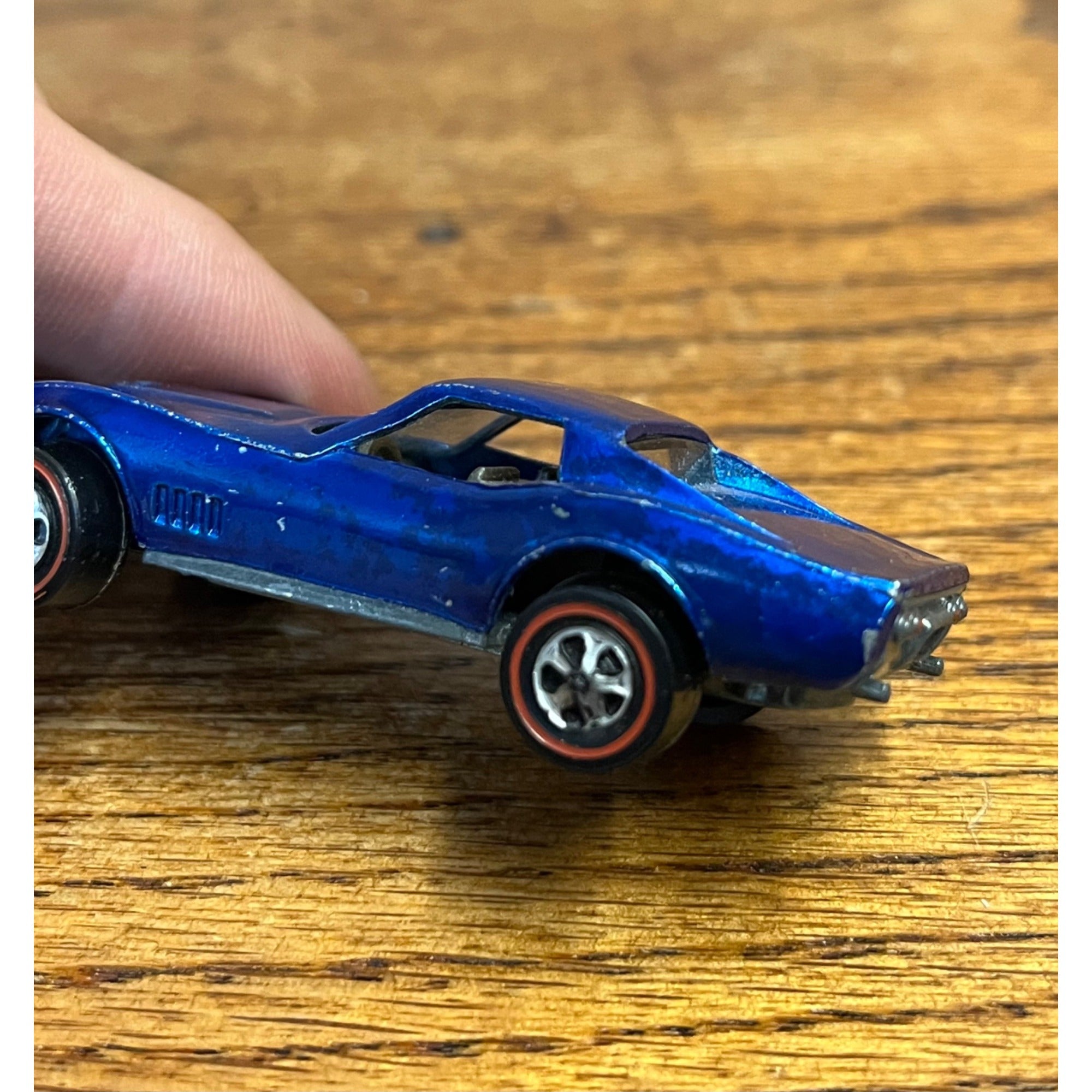 Vintage Hot Wheels Redlines 1968 Custom Corvette Blue US