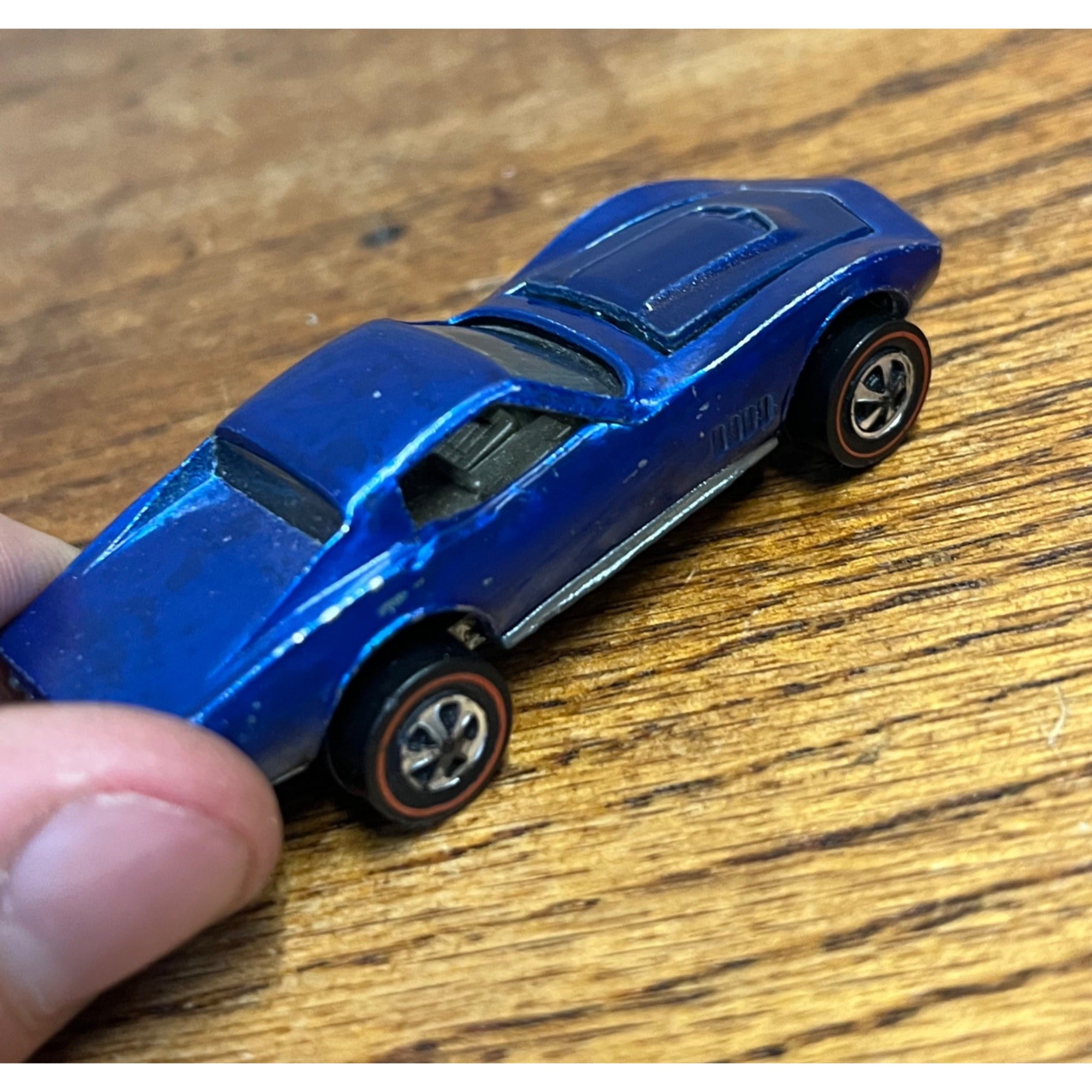 Vintage Hot Wheels Redlines 1968 Custom Corvette Blue US