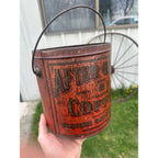 Antique After Glow Coffee Marshalltown Iowa 4lb Tin Pail Western Grocer Mills