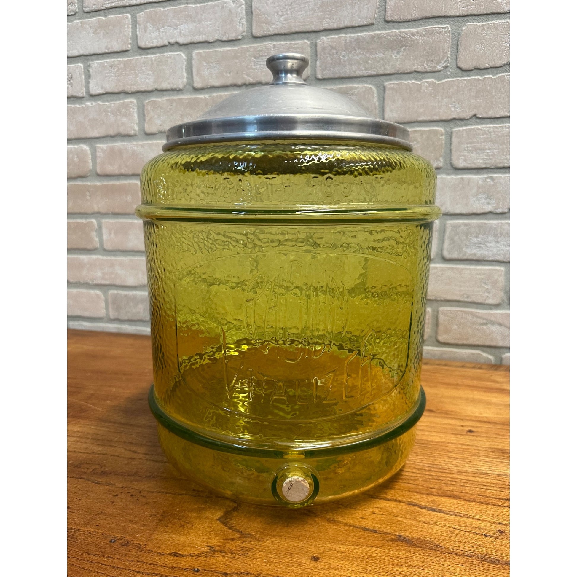 RARE Vintage Radium Vitalizer Health Fount Water Jug Dispenser Uranium Glass