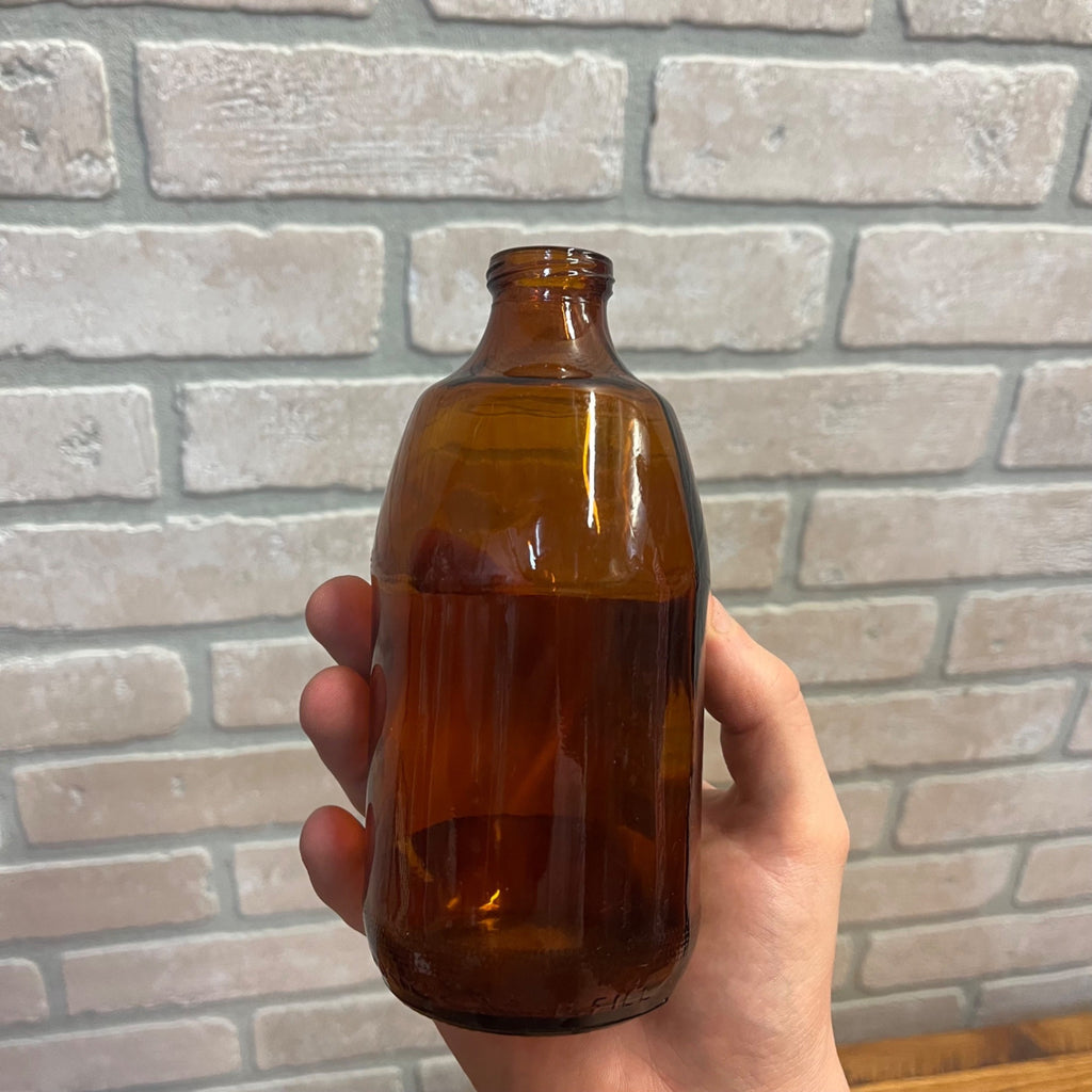 1950’s Alps Brau beer bottle from Old Crown Brewing 12 oz Peter Hand Chicago Stubby