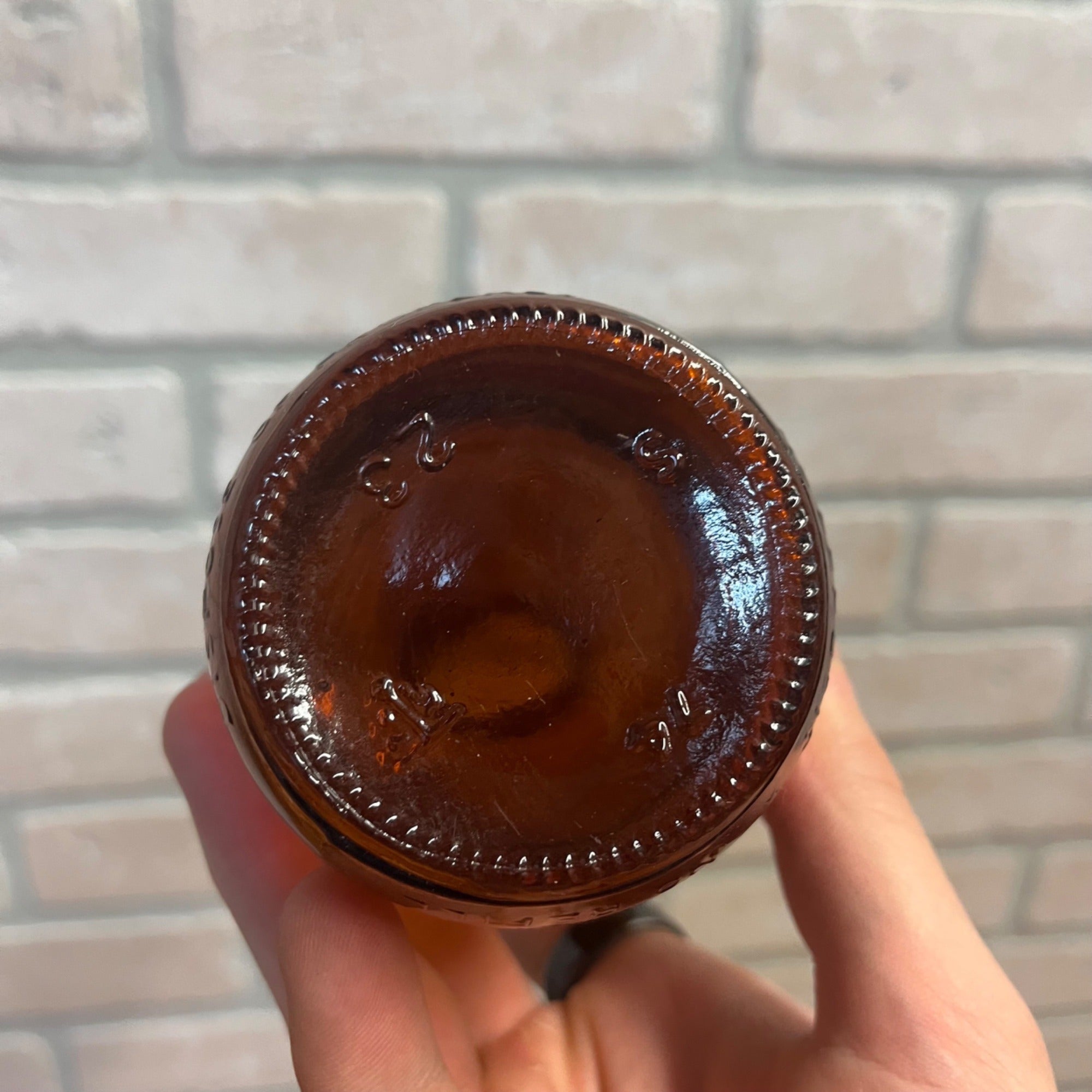 1950’s Alps Brau beer bottle from Old Crown Brewing 12 oz Peter Hand Chicago Stubby