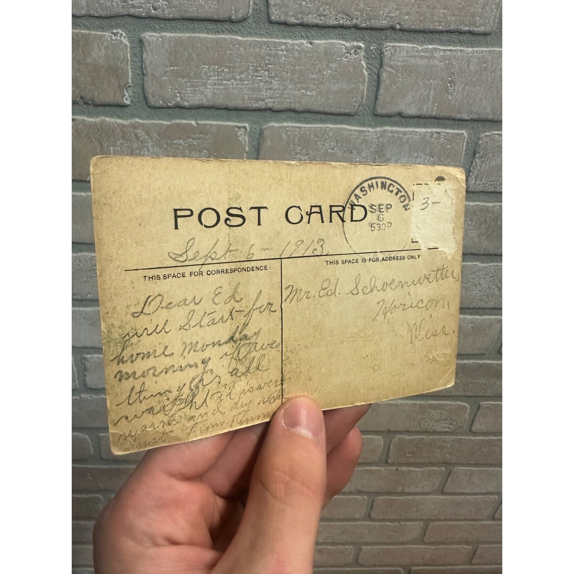 Vintage Water Works & Electric Light Plant, Belleville Kansas Photo Postcard