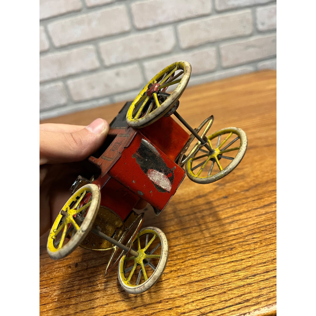Antique Lehmann KUTSCHE Motor Coach Tin Toy Wind-Up Car early 1900s